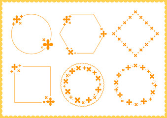 金木犀のイラストフレームセット