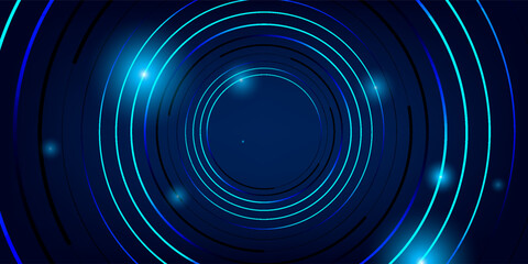 Blue abstract background, technology hi-tech futuristic template. Vector illustration