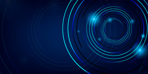 Blue abstract background, technology hi-tech futuristic template. Vector illustration