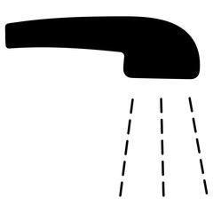shower icon isolated on white background, vector illustration.