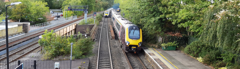 passenger commuter suburban railway train west midlands england uk