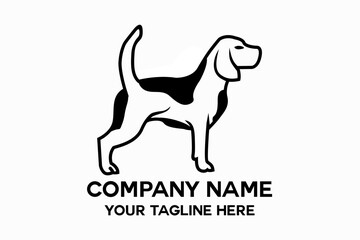 dog silhouette outline logo
