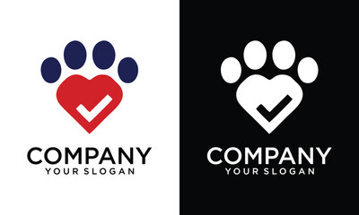 Creative Paw footprint with tick approved