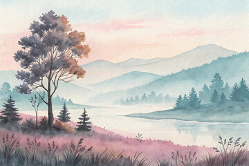 Serene Seaside at Twilight with Misty Lights and Tranquil Atmosphere