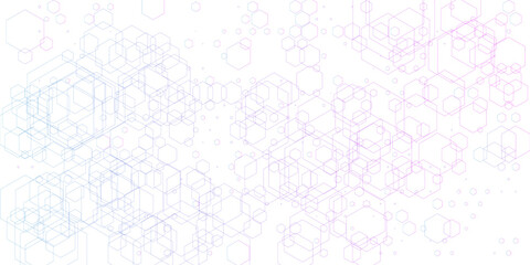 hexagon abstract background image communication network concept