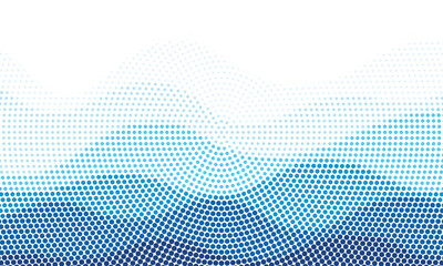 Transparent Vector Gradient Blue Color Halftone Background Staggered Dots Pattern modern dotted. abstract circle halftone background