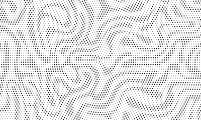 Abstract halftone pattern dot background texture. Liquid effect overlay grunge dots distress linear vector.