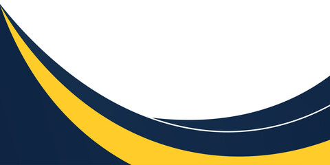 blue and yellow wavy shape background. suitable for business poster design, corporate banner, presentation, flyer, social media post.