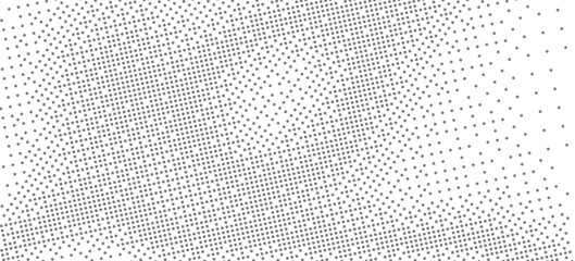 Pixel dithering gradient. Bitmap texture background. Black and white random pixels pattern. Retro glitchy vector art illustration. Monochromatic dissolve effect. 8 bit video game screen wallpaper.
