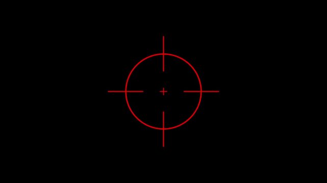 Gun target set icon, Sight sniper target, cross hair symbol motion background. k1_1187Target animation, target sniper, target gaming animation.