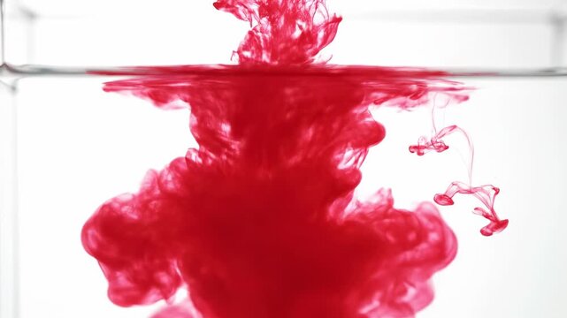 Red watercolor ink paint splash vector illustration for artistic grunge flag design