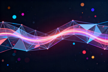 Abstract digital wave pattern