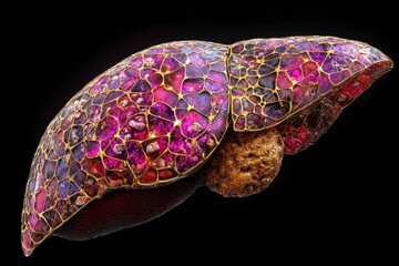 Human Liver with Fat Accumulation