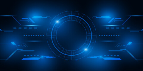 Obraz premium Sci fi futuristic user interface, HUD, Technology abstract background , Vector illustration 