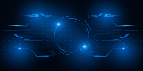 Sci fi futuristic user interface, HUD, Technology abstract background , Vector illustration	
