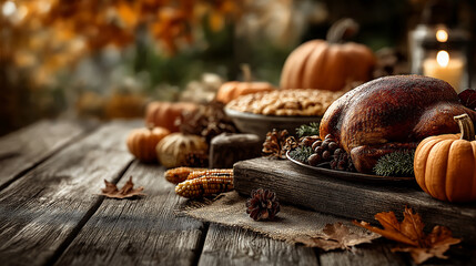 The symbol of THANK GIVING concepts isolate on white backgrounds. Copy space for text. Generative AI Illustrations.