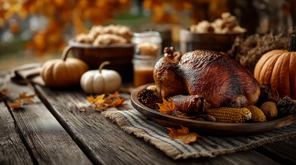 The symbol of THANK GIVING concepts isolate on white backgrounds. Copy space for text. Generative AI Illustrations.