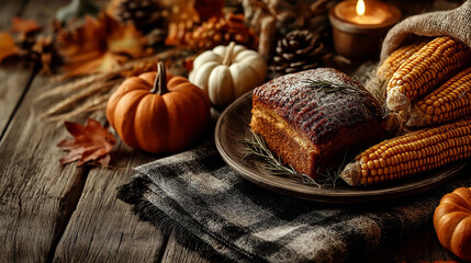 The symbol of THANK GIVING concepts isolate on white backgrounds. Copy space for text. Generative AI Illustrations.