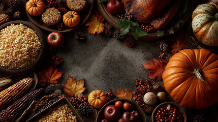 The symbol of THANK GIVING concepts isolate on white backgrounds. Copy space for text. Generative AI Illustrations.