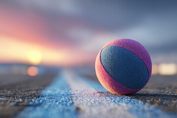 Vibrant Kickball at Sunset