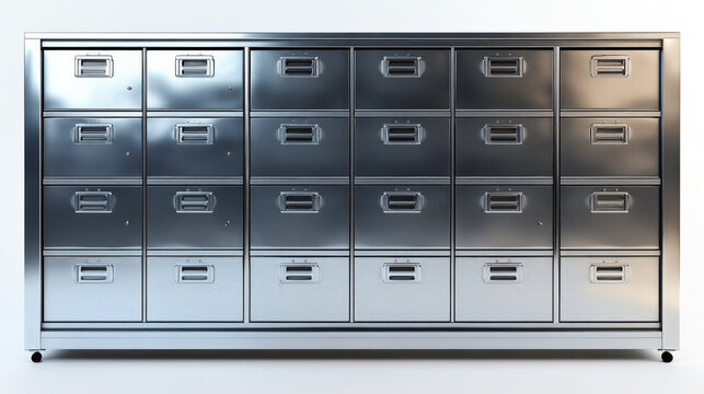 Stainless steel multi-drawer storage cabinet for organized storage