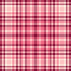 Pink plaid pattern. Seamless tartan design with classic woven texture. Perfect for backgrounds, apparel, textile projects, and festive designs.