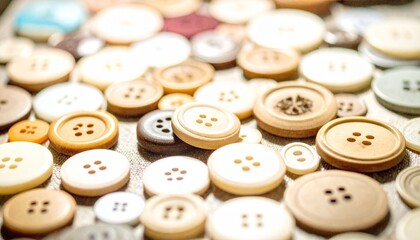 Obraz premium 手芸に使う色とりどりのボタン4