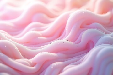 3D Microscopic Bubble Foam Texture with Ceramide Molecules – Vibrant Cosmetic Beauty Product Concept in Macro Detail
