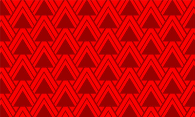Red background with arrow patterns creating a powerful forward motion design.