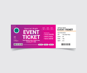 Stylish Club Event Ticket Design