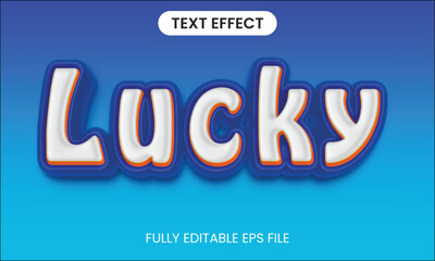 Lucky 3d text effect 