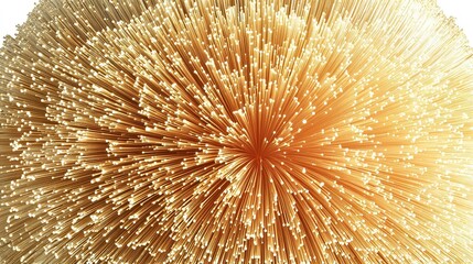 Obraz premium Golden fiber optic network design