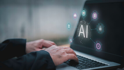 Software engineer working with database and big data analytics, cloud computing with AI and data exchange, innovation technology.Data Science and engineering, digital technology, tech background.