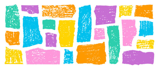 Shape frame paper background. Brush box vector. Paint texture rectangle. Color grunge rip paper box for text. Abstract square torn bg. Rough doodle cut scraps pattern. Hand drawn color highlight edge
