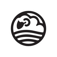 2d sheep logo with white background