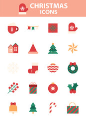 set of christmas icons, christmas decoration