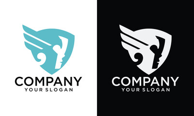 Creative Vector illustration of Spartan Silhouette Logo Design