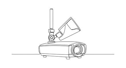 Fototapeta premium Projector illustration in minimalist style with clear outline design 
