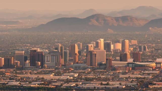 Phoenix Arizona Downtown Skyline Pan 
