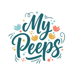 The teal-colored lettering says, 