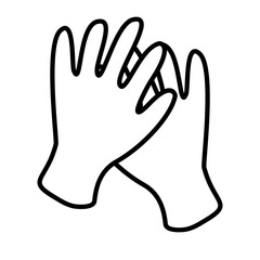 Outline Hands Vector Shape Doodle Decoration