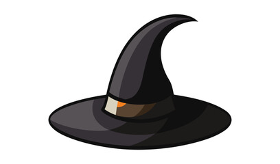 Classic black witch hat with golden band