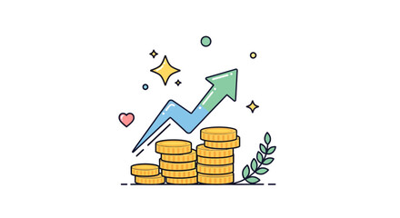 Ascending fortunes illustrated: Graphical depiction of financial growth and prosperity