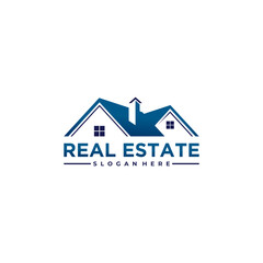 Modern real estate roof logo