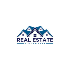 Modern real estate roof logo