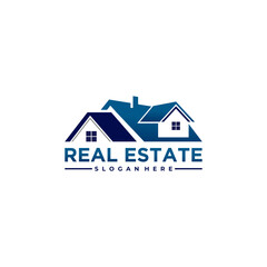 Modern real estate roof logo