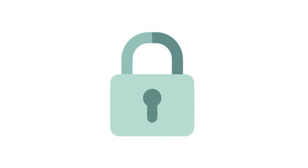 Simple vector illustration of a stylized padlock conveying protection and safety online