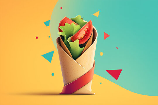 Contemporary Gyro Digital Illustration