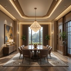 beautiful lighting interior, luxurious space, high-end space, elegant space, sophisticated space, digital art, AI Generative
