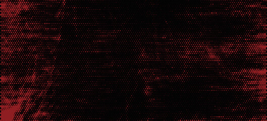 Distressed red grunge texture on a dark background, vector